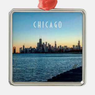 Ornamento de la Línea Skyline de Chicago