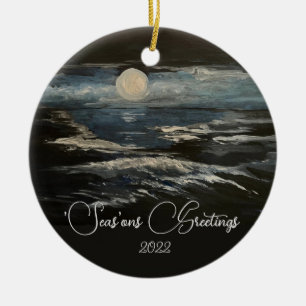Ornamento de la luna azul