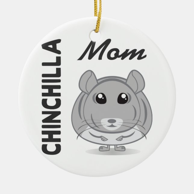 Ornamento de la mamá de la chinchilla (Frente)