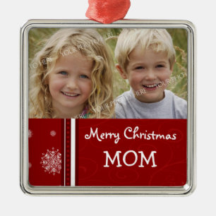 Ornamento de la mamá de las Felices Navidad de la