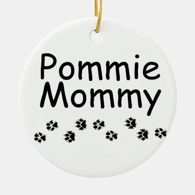 Ornamento de la mamá de Pommie (Frente)