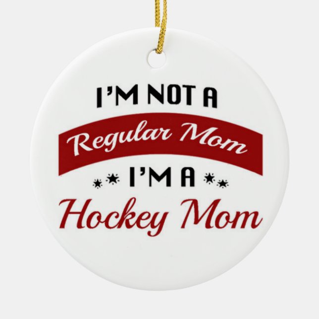 Ornamento de la mamá del hockey (Frente)