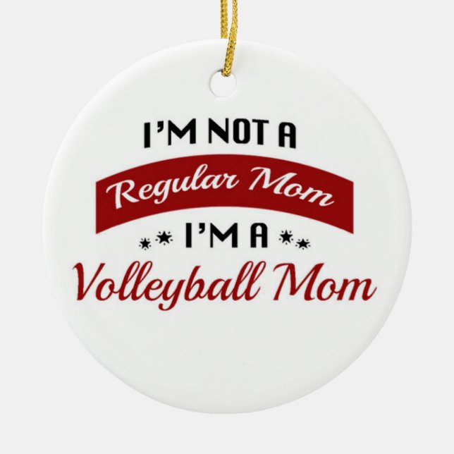 Ornamento de la mamá del voleibol (Frente)