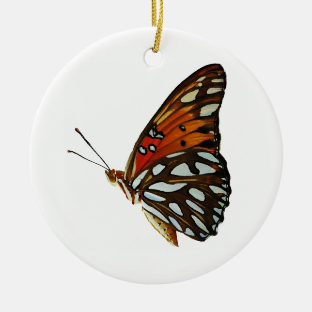 Ornamento de la mariposa del fritillary del golfo (Frente)
