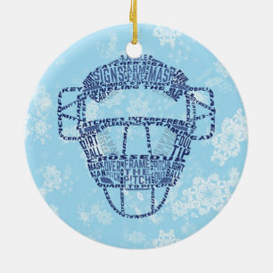 Ornamento de la máscara del colector del softball
