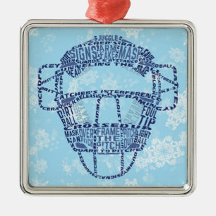 Ornamento de la máscara del colector del softball