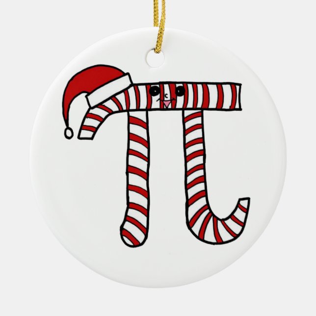 Ornamento de la matemáticas del navidad pi (Frente)