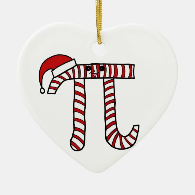 Ornamento de la matemáticas del navidad pi (Frente)