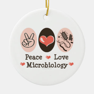 Ornamento de la microbiología del amor de la paz