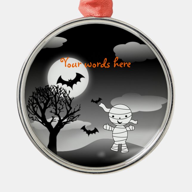 Ornamento de la momia Halloween (Frente)
