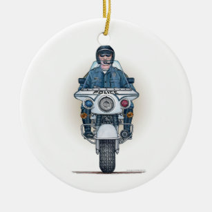 Ornamento de la motocicleta de la policía
