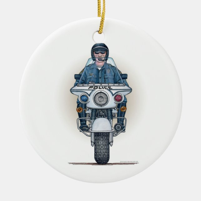 Ornamento de la motocicleta de la policía (Frente)
