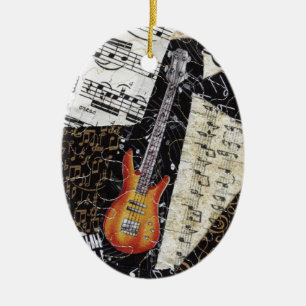 Ornamento de la música de la guitarra baja