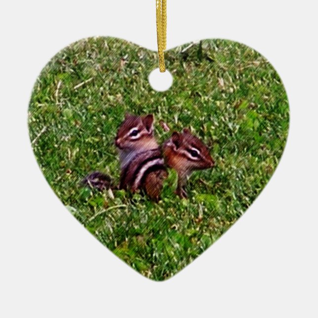 Ornamento de la naturaleza animal de los Chipmunks (Frente)