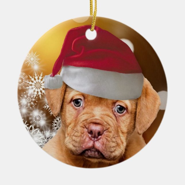 Ornamento de la Navidad de Burdeos (Frente)