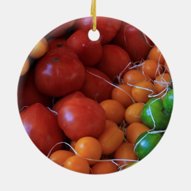 Ornamento de la Navidad del Tomate (Atrás)