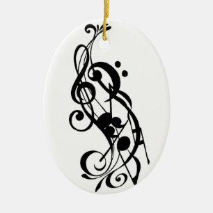 ornamento de la nota de la música