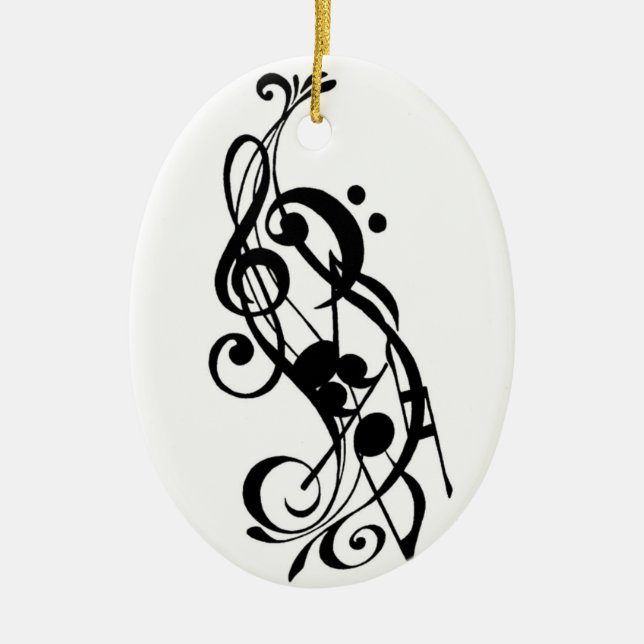ornamento de la nota de la música (Frente)
