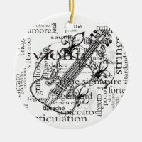 ornamento de la nube de la palabra del violín