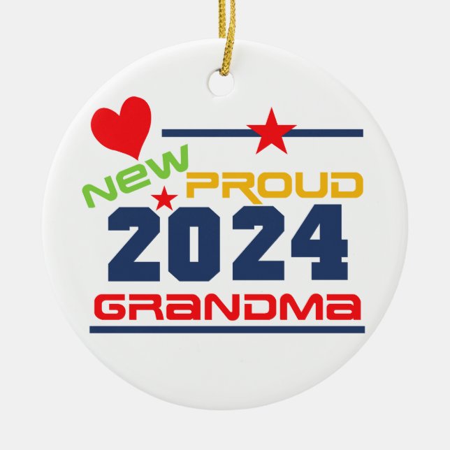 Ornamento de la nueva abuela de 2024 (Frente)