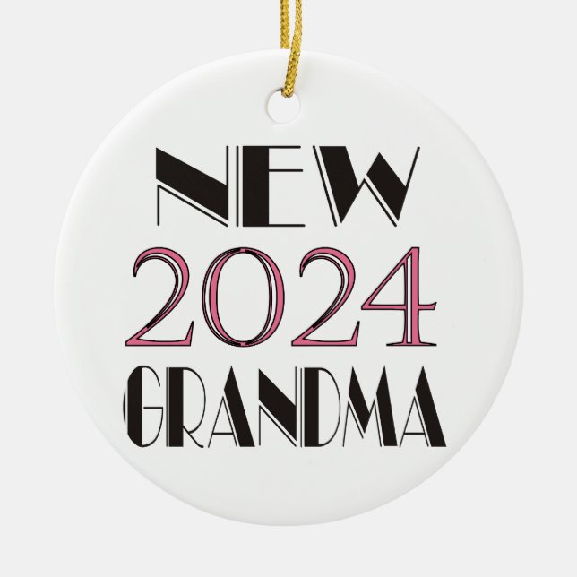 Ornamento de la nueva abuela de 2024 (Frente)