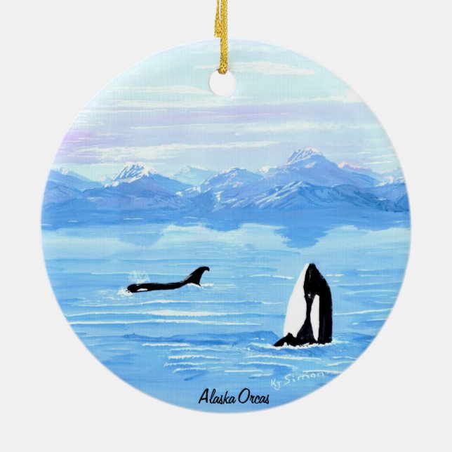 Ornamento de la orca de Alaska (Atrás)