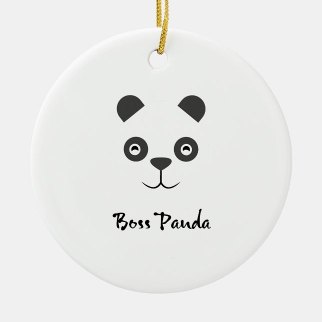 Ornamento de la panda de Boss (Frente)