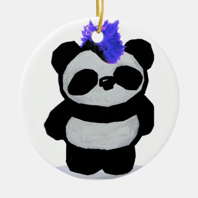 Ornamento de la panda del punk rock (Frente)