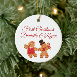 Ornamento de la Pareja de Gingerbread