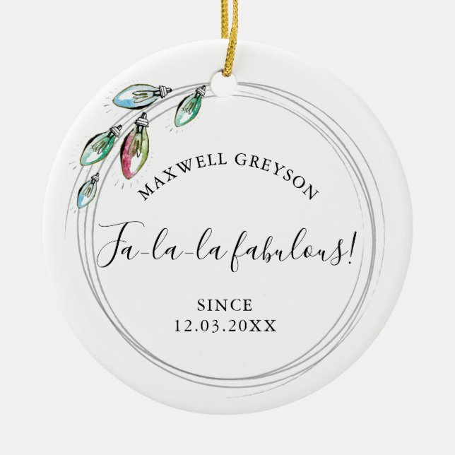 Ornamento de la Pareja Primero de Navidad (Frente)