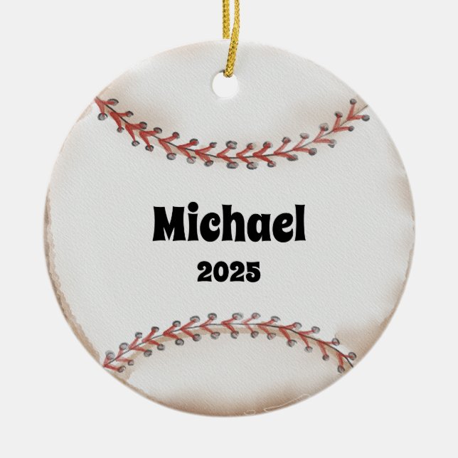 Ornamento de la pelota de béisbol, ornamento, depo (Frente)