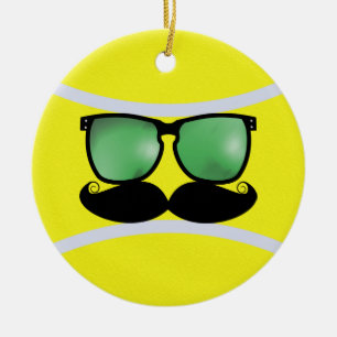 Ornamento de la pelota de tenis del bigote