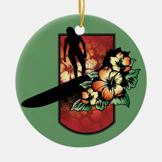 Ornamento de la persona que practica surf (Frente)
