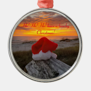 Ornamento de la playa de los Navidades de Santa ha