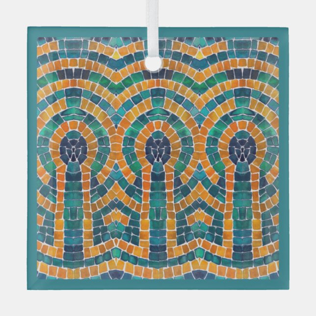 Ornamento de la plaza de vidrio MOSAICO de ICONOS  (Anverso)