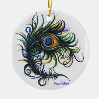 Ornamento de la pluma del pavo real