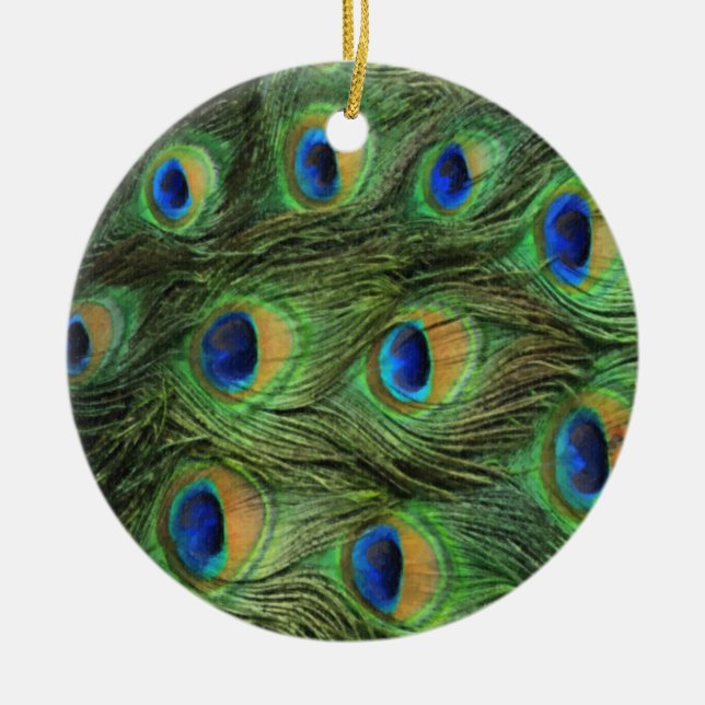 Ornamento de la pluma del pavo real (Frente)