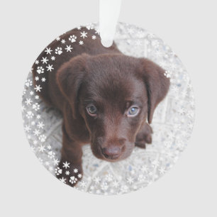 Ornamento de la primera fiesta navideña de Puppy