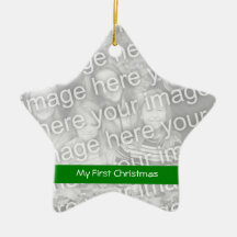 Ornamento de la primera foto de Navidad