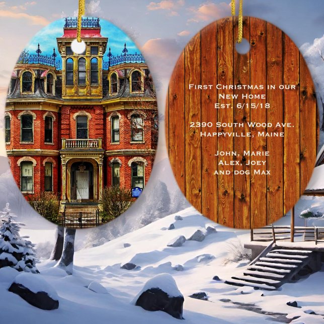 Ornamento de la primera foto de Navidad en casa (Subido por el creador)