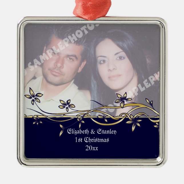 Ornamento de la primera foto de Navidades de la pa (Frente)