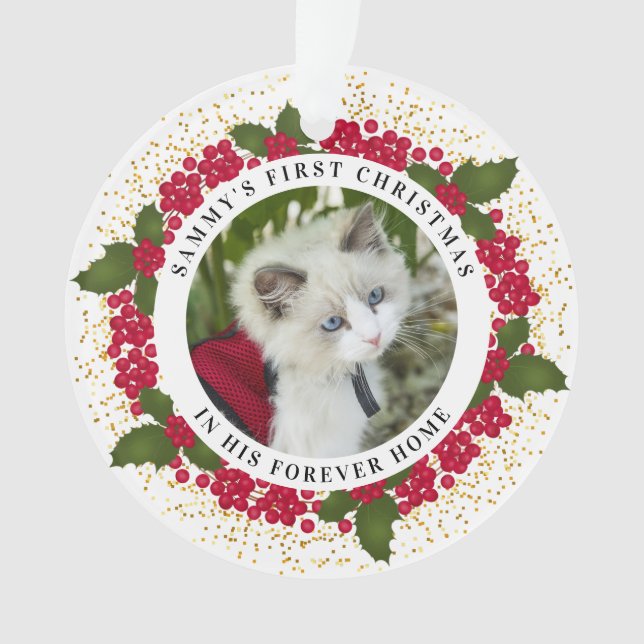 Ornamento de la primera foto de Navidades de Sammy (Anverso)