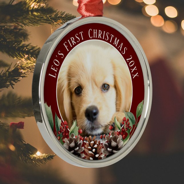 Ornamento de la primera foto de perro de Navidad (Subido por el creador)
