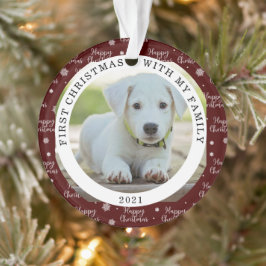 Ornamento de la primera foto del Personalizado nav