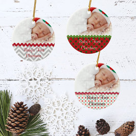 Ornamento de la primera foto navideña del bebé fes