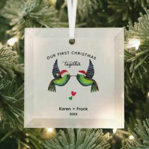 Ornamento de la primera Navidad juntos - Amantes d