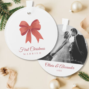 Ornamento de la primera Personalizado casada de Na