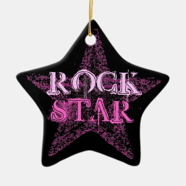 Ornamento de la Princesa Estrella de Rock (Frente)