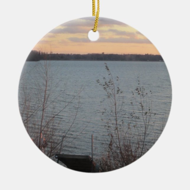 Ornamento de la puesta de sol en Lake Shore (Frente)