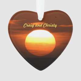 Ornamento de la puesta del sol